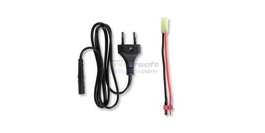 Specna Arms LiPo Battery + Charger Set (11.1V 1000mAh, Deans / T-Plug) - Powercord and Tamiya/Deans-adater