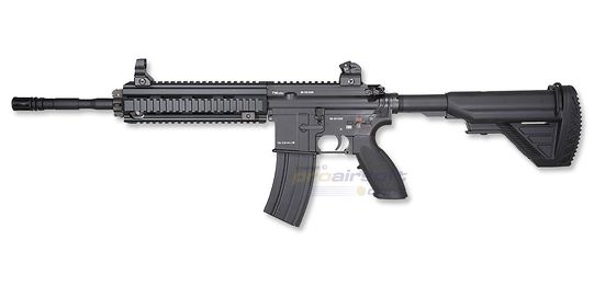 Marui Next-Gen 416D NGRS blowback sähköase - metalli, musta - Tokyo Marui Next-Gen HK416D täysmetallinen blowback sähköase