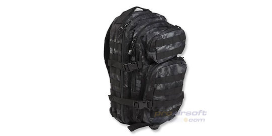 Mil-Tec rynnäkköreppu 20L, mandrake night - Mil-Tec rynnäkkörepun pehmustettu ja hengittävä selkäosa