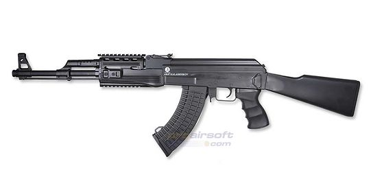 Cybergun AK47 Tactical sähköase - Cybergun AK47 Tactical airsoft sähköase lisäkiskoilla