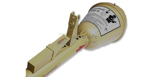 Panzerfaust M100 sinko – 40mm airsoft kranaatinheitin, täysmetalli replika - Panzerfaust M100 täysmetallinen airsoft sinko 40mm kranaateille