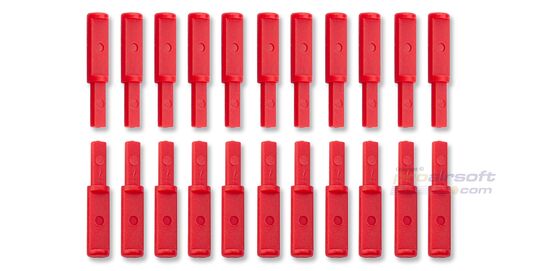 Knife Display Stand for Six Knives – Red Plastic Collector’s Rack - Easy-to-assemble modular knife display rack