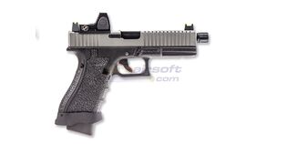 Vorsk EU8 kaasupistooli punapistetähtäimellä, harmaa/musta