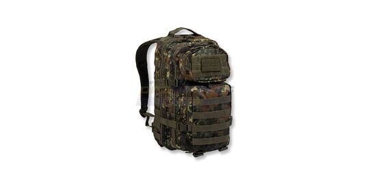 Mil-Tec rynnäkköreppu 20L, flecktarn - Mil-Tec 20 litran rynnäkköreppu useilla taskuilla ja MOLLE-lenkeillä