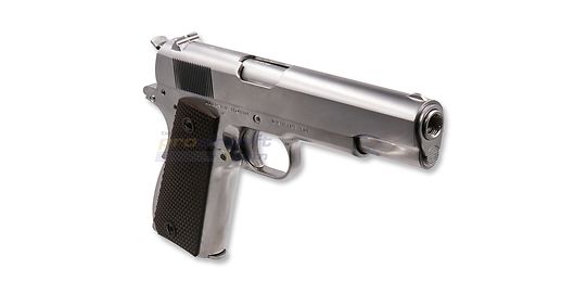 Armorer Works Colt 1911A1 CO2/kaasupistooli, metalli hopea