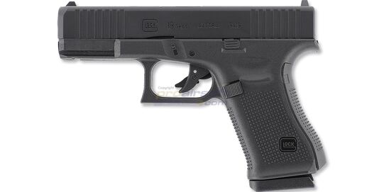 Umarex Glock 19 Gen5 6mm CO2 - Black Umarex Glock 19 Gen5 6 mm CO₂ airsoft pistol with metal slide