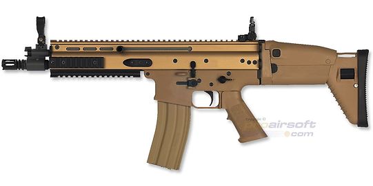 Cybergun FN SCAR-L sähköase - metalli, hiekka - Cybergun FN SCAR-L airsoft sähköase metallirungolla
