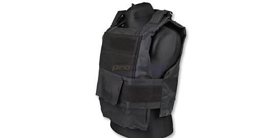 Body Armor liivit, musta - Musta taktinen liivi suurella velcropinnalla