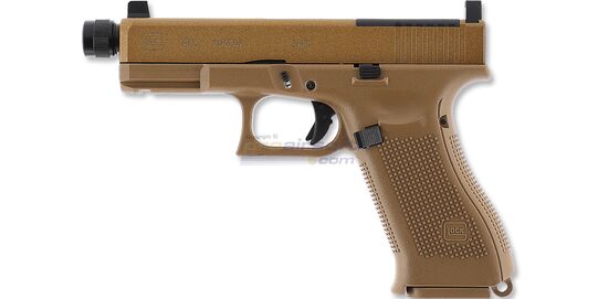 Umarex Glock 19X MOS Gen5 CO₂ Air Pistol 4.5 mm, Coyote – Optics Ready with Threaded Barrel - Coyote Umarex Glock 19X MOS Gen5 4.5 mm CO₂ air pistol