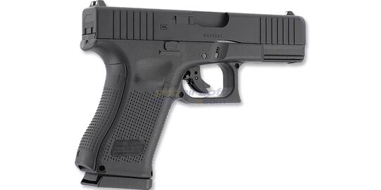 Umarex Glock 19 Gen5 6mm CO2 - Black Umarex Glock 19 Gen5 6 mm CO₂ airsoft pistol with metal slide
