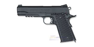 Swiss Arms M1911 Tactical Rail ilmapistooli 4.5mm CO2, metalli musta