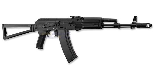 AKS-74N Electric Airsoft Rifle Black – AEG with Folding Stock - AKS-74N black electric airsoft rifle with folding stock