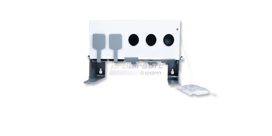 ASG 5-Hole Match Target – tarkkuusammunnan reaktiivinen metallitaulu narupalautuksella - ASG 5-Hole Match Target – reaktiivinen tarkkuustaulu viidellä osumareiällä ja naru palautuksella