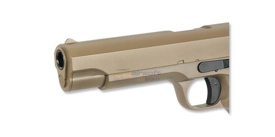 Cyma Colt M1911 AEP MOSFET Edition – electric airsoft pistol with LiPo, tan