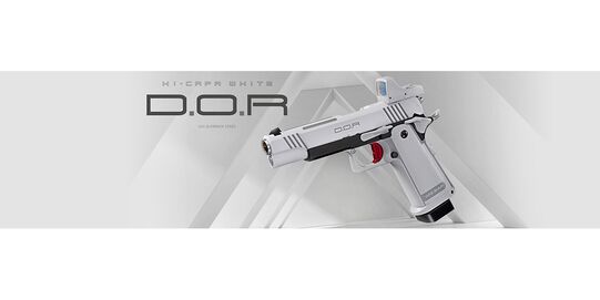 Marui Hi-Capa 5.1 White D.O.R. blowback kaasupistooli, valkoinen