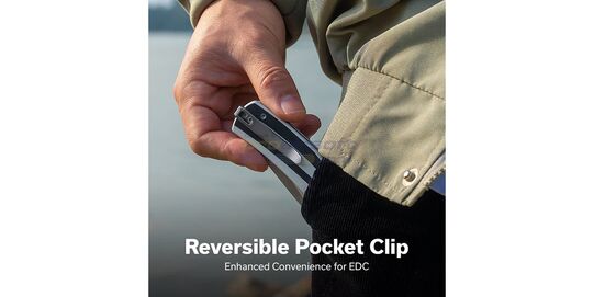 Sencut Regnator G10 Flipper - Käännettävä vyöklipsi pitää veitsen taskussa.