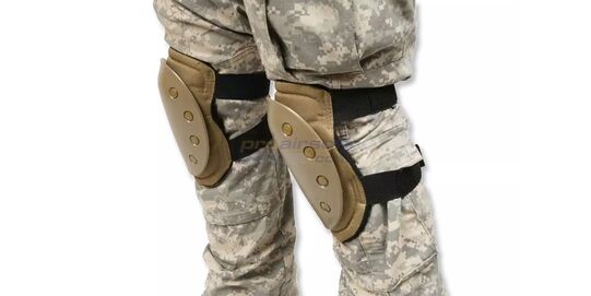 Polvisuojat, hiekka - EVA-vaahdolla pehmustettu polvisuoja, kova ulkokuori