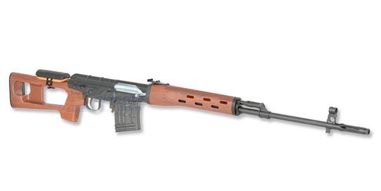 Dragunov SVD TRK-kivääri, puukuvioitu