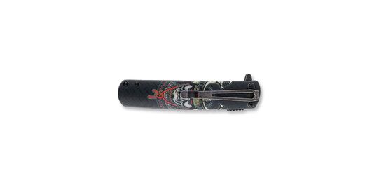 Ganzo G626 Samurai veitsi - Suljettu Ganzo G626 Samurai taittoveitsi mustalla kahvalla ja vyöklipsillä