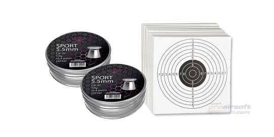 Striker Sport 5.5mm 2 Tins + 100 Paper Targets – Precision Bundle -25%