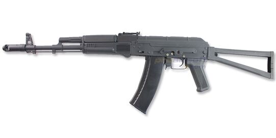 AKS-74N Electric Airsoft Rifle Black – AEG with Folding Stock - AKS-74N black electric airsoft rifle with folding stock