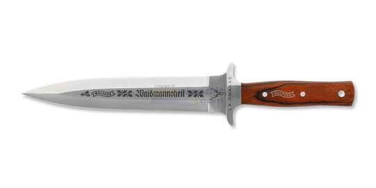 Walther La Chasse metsästysveitsi - Walther La Chasse metsästysveitsi pakkapuisella kahvalla ja teräksisellä suojakaarrella