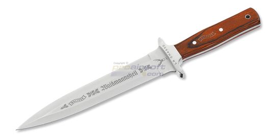 Walther La Chasse metsästysveitsi - Walther La Chasse metsästysveitsi pakkapuisella kahvalla ja teräksisellä suojakaarrella