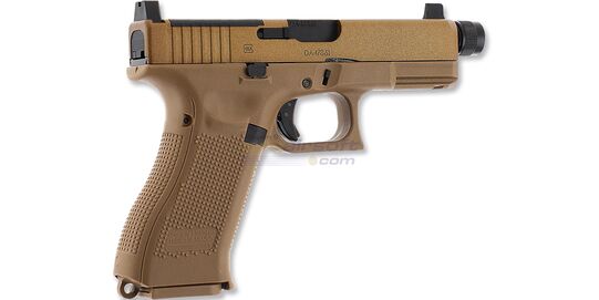 Umarex Glock 19X MOS Gen5 CO₂ Air Pistol 4.5 mm, Coyote – Optics Ready with Threaded Barrel - Coyote Umarex Glock 19X MOS Gen5 4.5 mm CO₂ air pistol