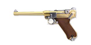 WE Parabellum 6" kaasupistooli, metalli kulta