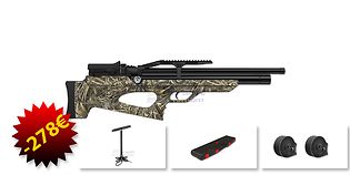 Aselkon MX10 PCP Airgun 6.35mm, camo