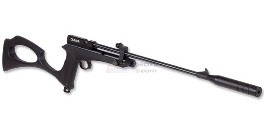 Diana Chaser Rifle Kit CO₂ Air Pistol .22 Cal – Convertible Pistol & Rifle Combo - Diana Chaser in rifle configuration with long barrel and shoulder stock
