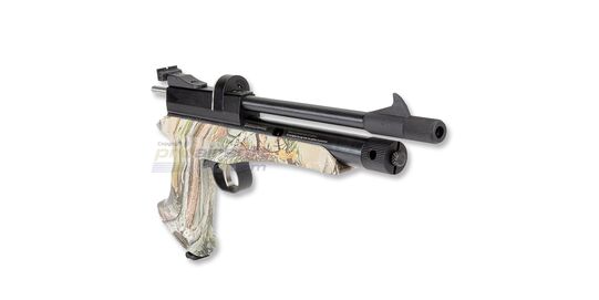 Artemis CP2 4,5mm CO2 ilma-ase, camo - Artemis CP2 4,5 mm CO₂ ilma-ase pistoolikokoonpanossa camo-viimeistelyllä