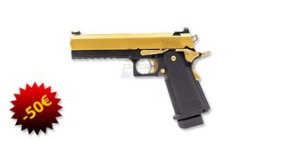 Raven Hi-Capa 5.1 kaasupistooli, metalli, kulta/musta