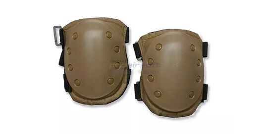 Polvisuojat, hiekka - Hiekan väriset ergonomiset polvisuojat tarranauhakiinnityksellä