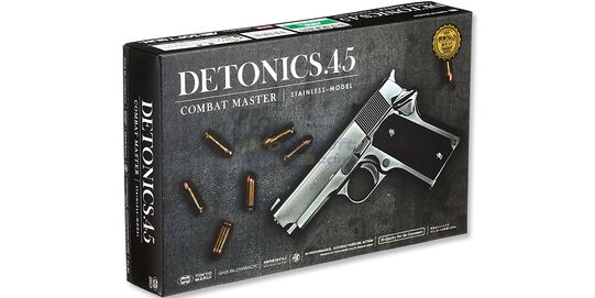 Marui Detonics .45 blowback kaasupistooli, hopea
