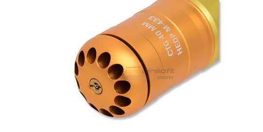 40mm Airsoft Grenade 120rd – Full Metal, Green Gas Shell - 40mm grenade green gas fill valve