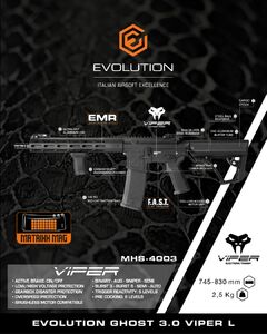 Evolution Ghost 3.0 Viper L – high-end Carbontech AEG with VIPER ETU