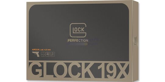 Umarex Glock 19X MOS Gen5 CO₂ Air Pistol 4.5 mm, Coyote – Optics Ready with Threaded Barrel - Retail Package