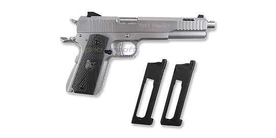 Cybergun Dueller Prismatic CO2 pistooli, metalli hopea