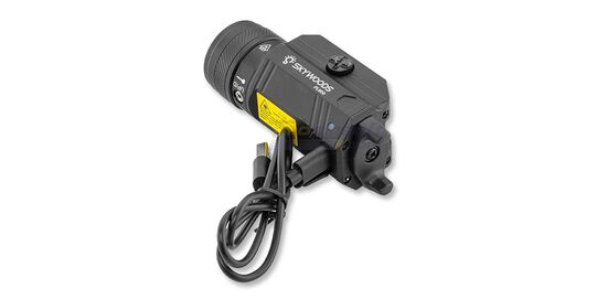 Skywoods PL800 Tactical Flashlight with Green Laser 800 lm – USB-C Rechargeable - Skywoods PL800 USB-C charging port and rechargeable battery