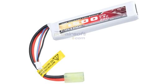 Matrix High Performance 7,4V 1500mAh 20C Lipo akku - Mini Tamiya - Compact Matrix 7.4V 1500mAh LiPo battery for airsoft use.