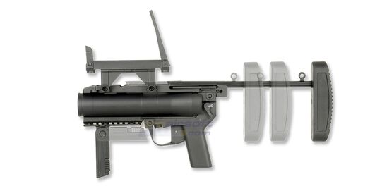 M320A1 40mm Grenade Launcher – Full Metal Airsoft Launcher - M320A1 adjustable stock with four positions