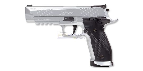 Sig Sauer P226 X-Five ilmapistooli 4,5mm CO2, rihlattu hopea>