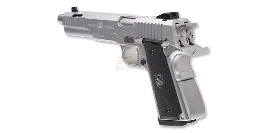 Cybergun Dueller Prismatic CO2 pistooli, metalli hopea