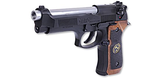 WE M92 Biohazard Samurai Edge kaasupistooli, metalli musta