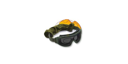 Swiss Eye F-Tac Tactical Goggles, Green – Ballistic Eye Protection with Interchangeable Lenses
