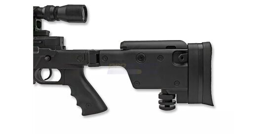 TD440-D Sniper Rifle with Scope and Bipod - Ergonomic pistol grip with adjustable cheek rest