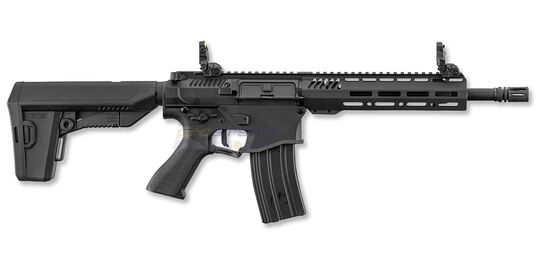 Krown Land Venator MkII AEG Electric Airgun 4.5mm, Full Auto - Krown Land Venator MkII full metal electric air rifle side profile