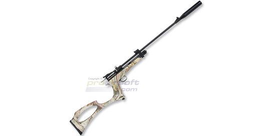 Artemis CP2 4,5mm CO2 ilma-ase, camo - Artemis CP2 CO₂ ilma-ase kiväärinä tukilla ja pitkällä piipulla