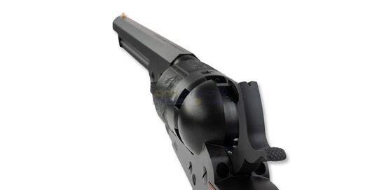Marui Colt M1851 Navy Spring Revolver, Black - Marui Colt M1851 Navy spring revolver back view